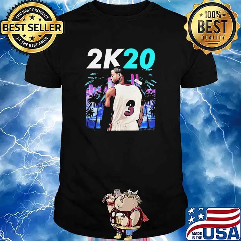 Wintertee 2K20Wade 3 Miami Basketball Jersey for Shirt