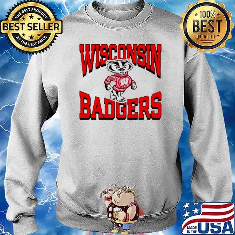 Wisconsin Badgers Ash Gray bBucky Afton s Sweater