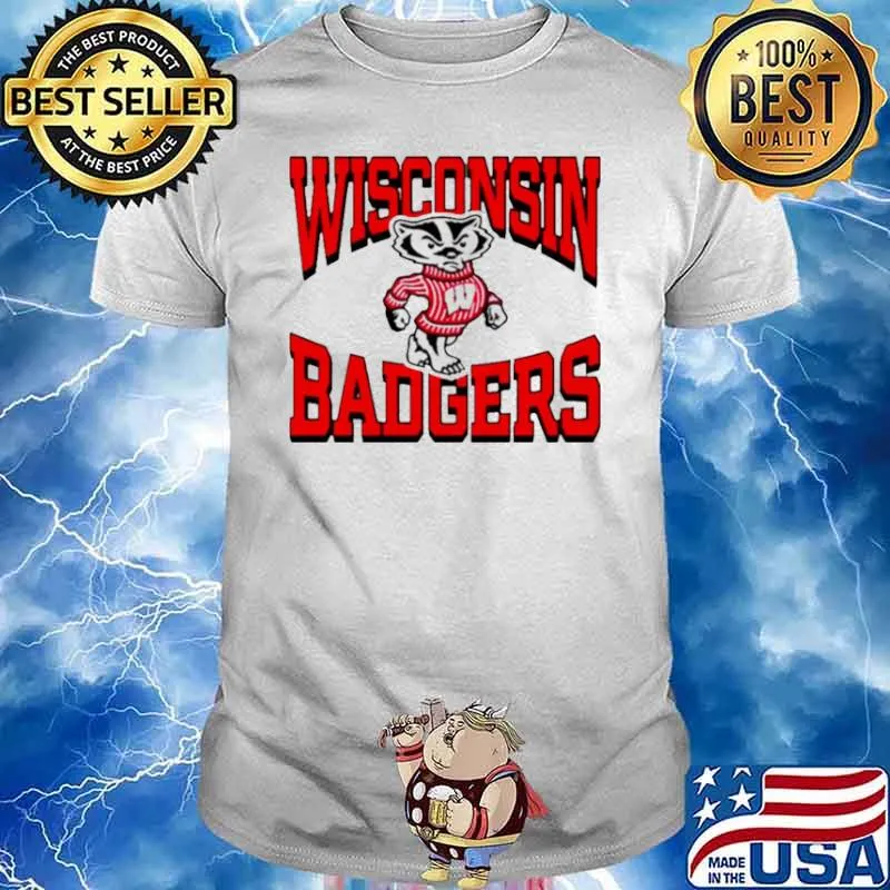 Wisconsin Badgers Ash Gray bBucky Afton shirt