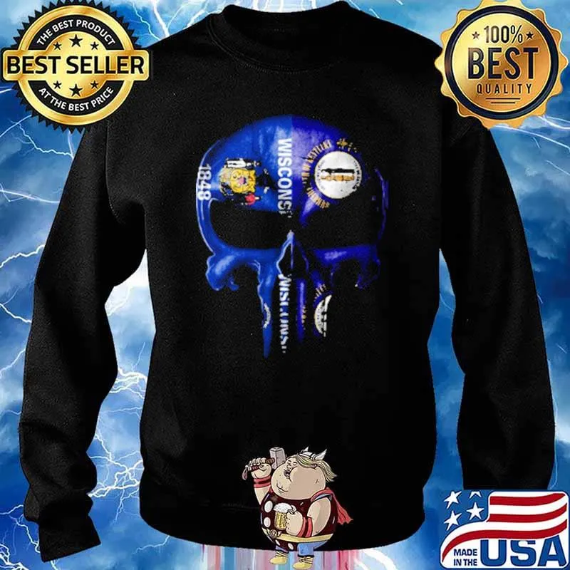 Wisconsin Kentucky Skull Shirt Sweater