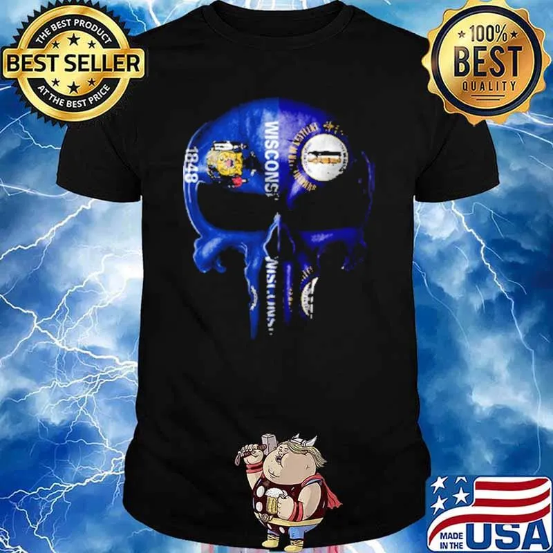 Wisconsin Kentucky Skull Shirt