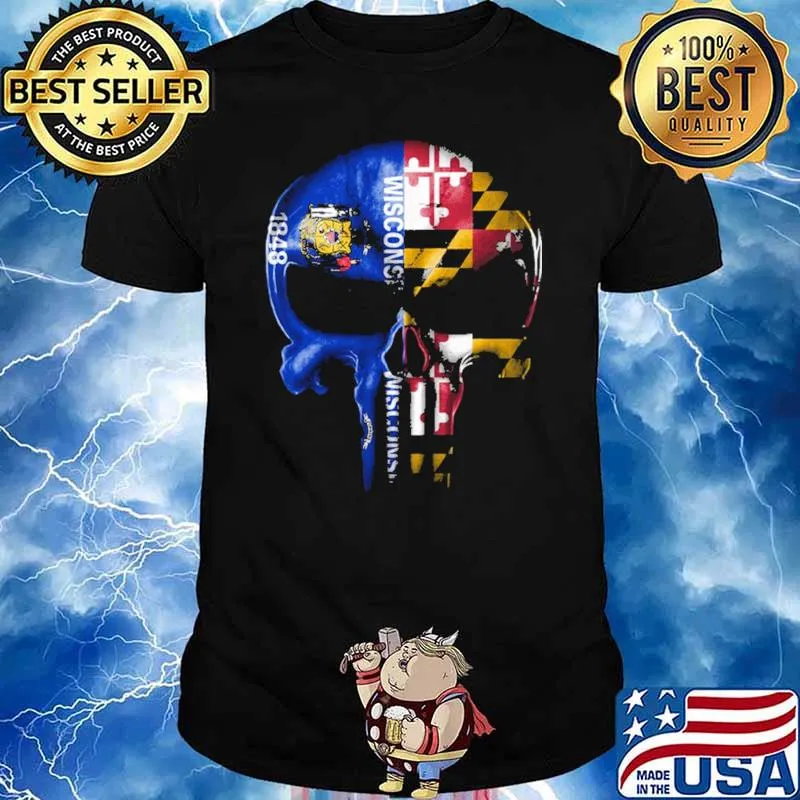 Wisconsin Maryland skull Shirt