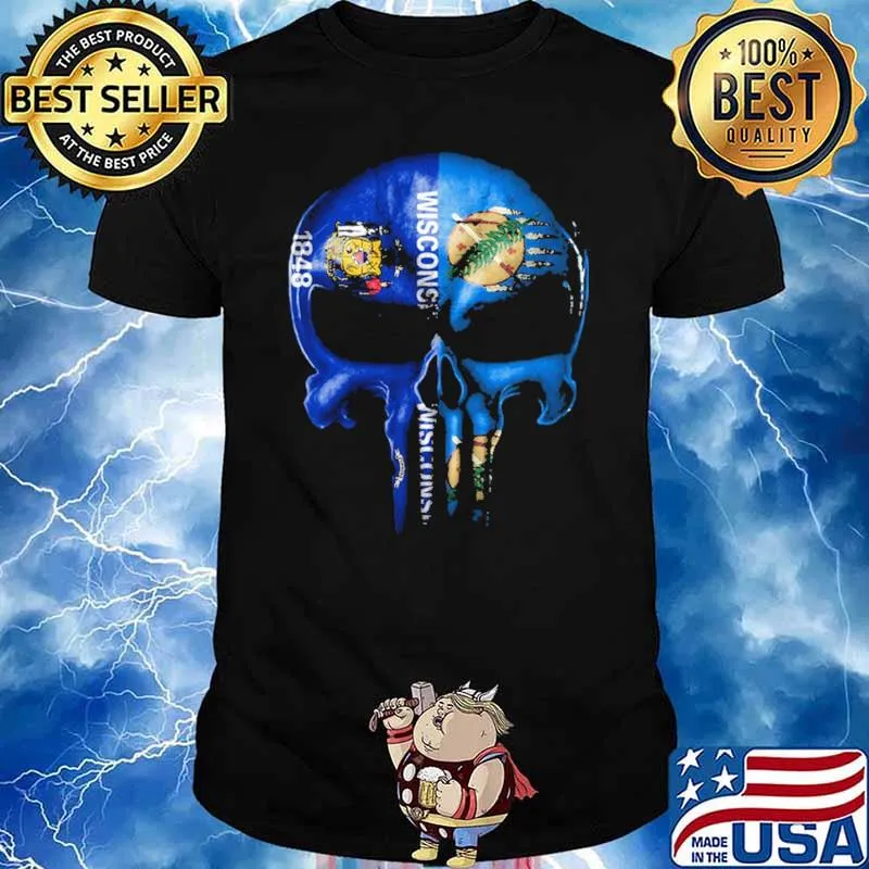 Wisconsin Oklahoma Skull Shirt