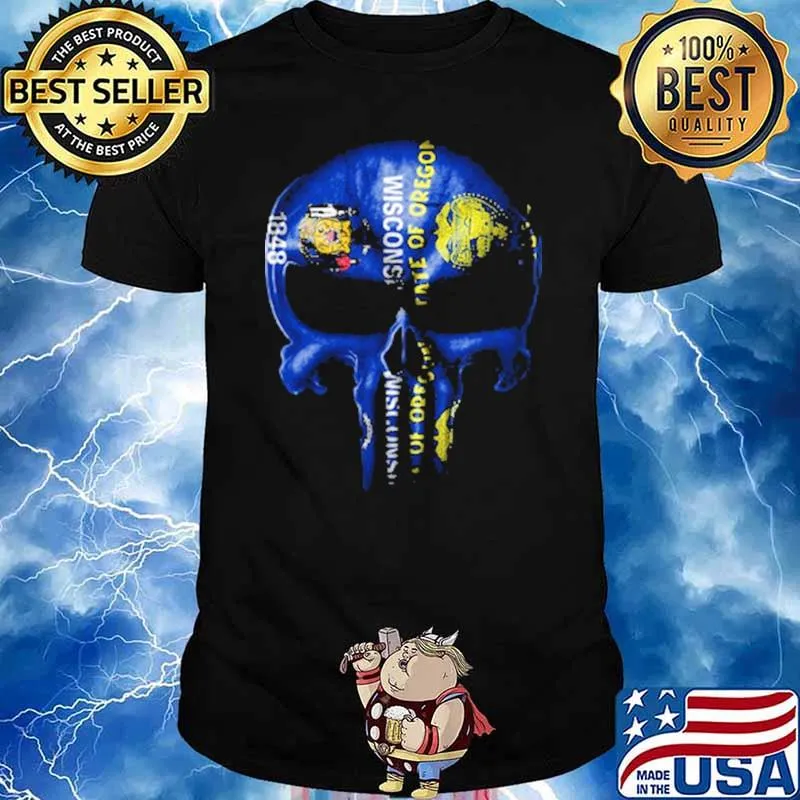 Wisconsin Oregon Skull Shirt