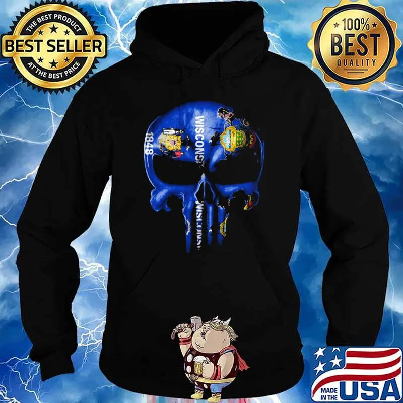 Wisconsin Pennsylvania Skull Shirt Hoodie