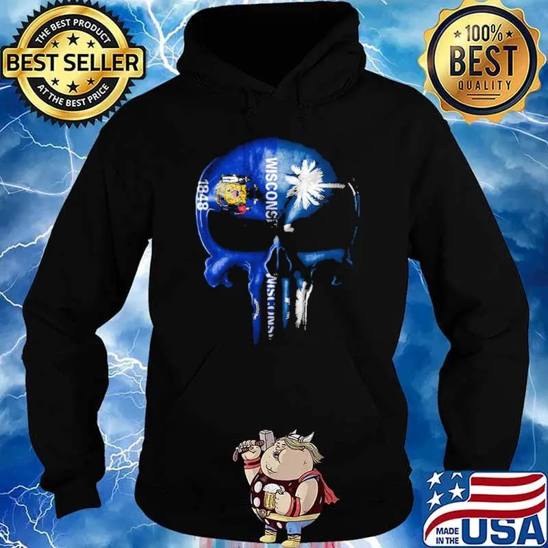 Wisconsin South Carolina Skull Shirt Hoodie