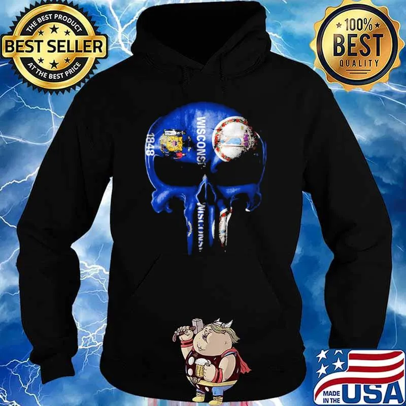 Wisconsin Virginia Skull Shirt Hoodie