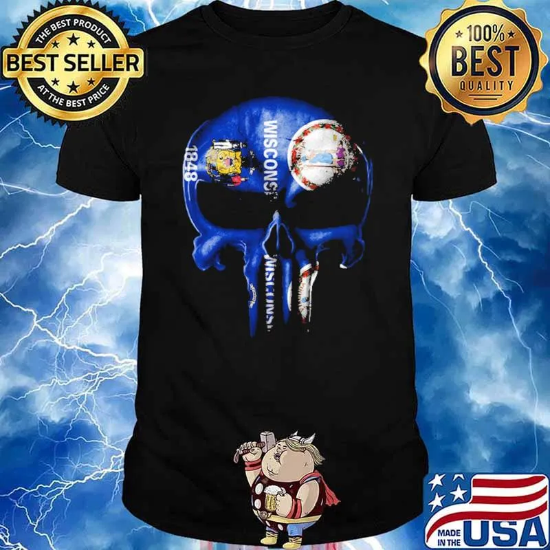 Wisconsin Virginia Skull Shirt
