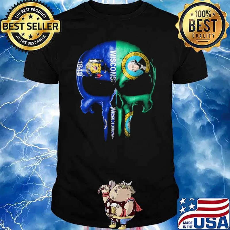 Wisconsin Washington Skull Shirt