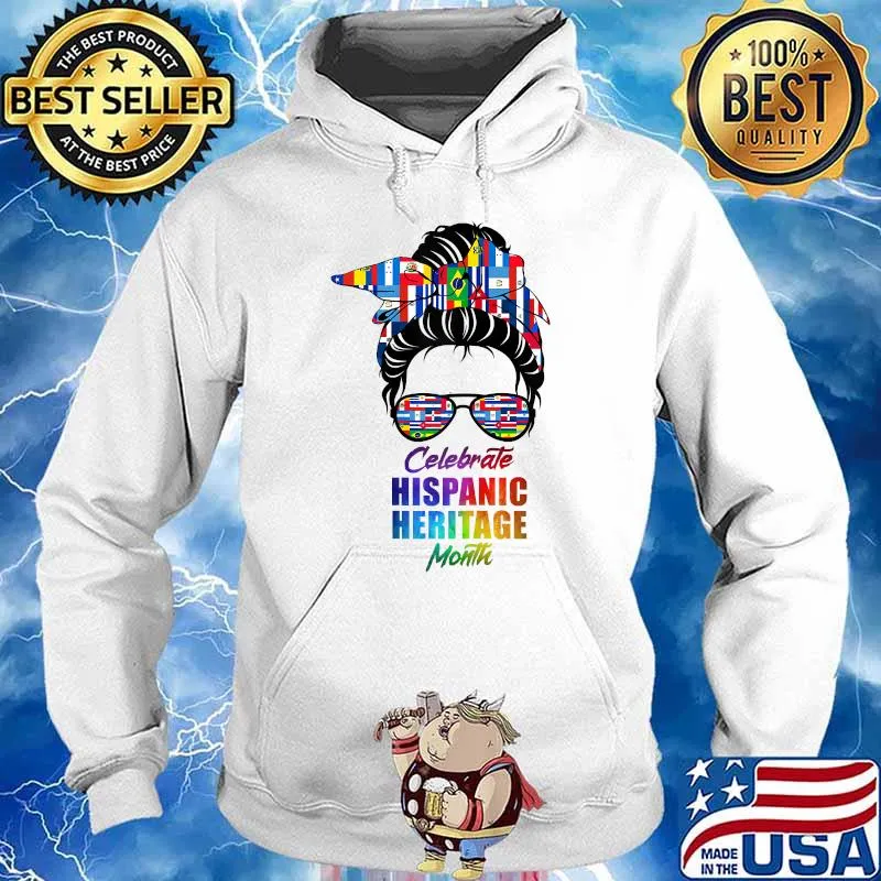 Womens Celebrate National Hispanic Heritage Month T-Shirt Hoodie