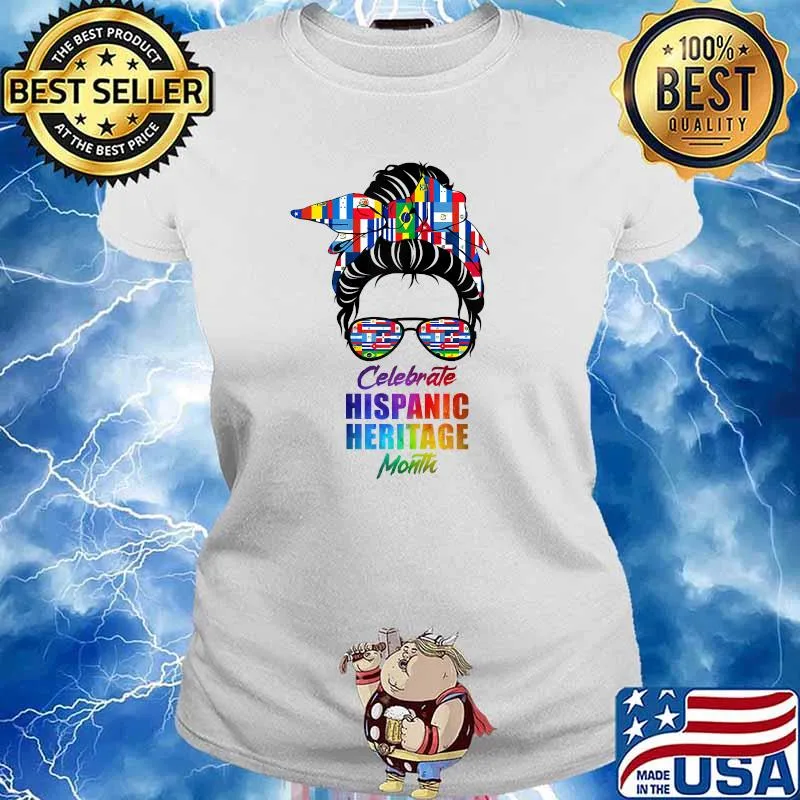 Womens Celebrate National Hispanic Heritage Month T-Shirt Ladies tee