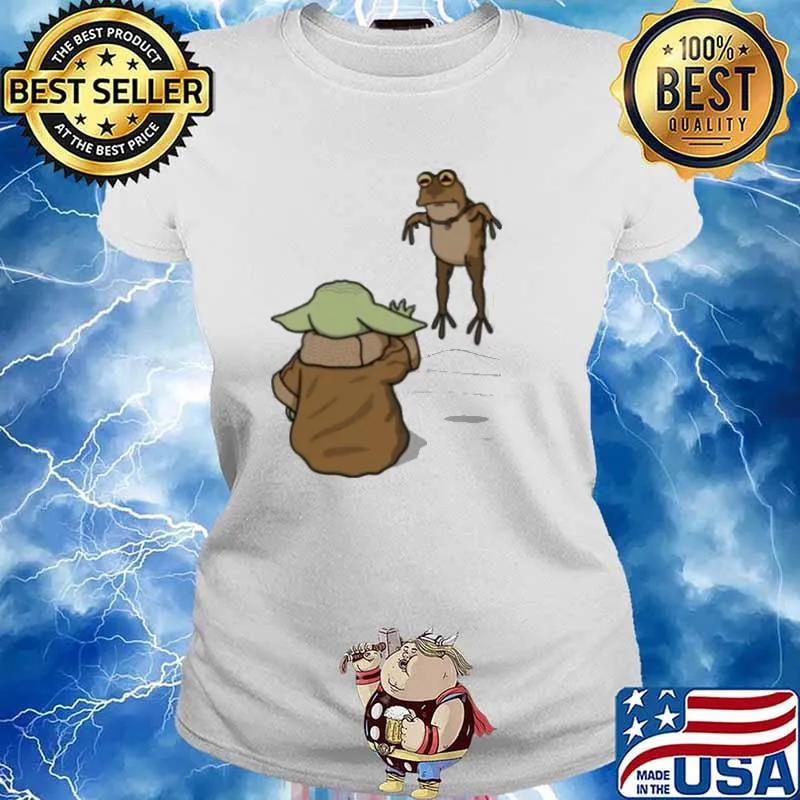 Wrong Toad Baby Yoda Frog Shirt Ladies tee