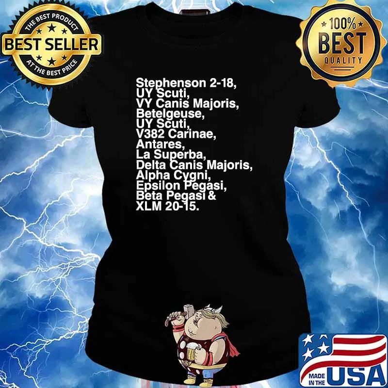 XLM - 2021 Largest Stars in the Universe Gift for Stargazers T-Shirt Ladies tee