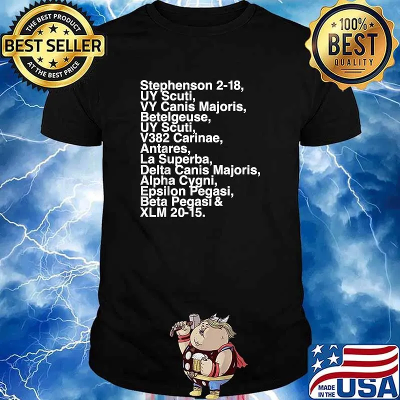 XLM - 2021 Largest Stars in the Universe Gift for Stargazers T-Shirt