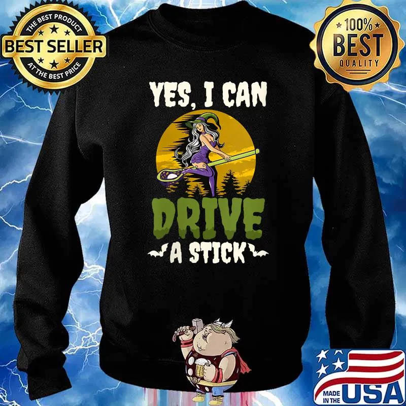 Yes I Can Drive A Stick Halloween Lacrosse T-Shirt Sweater