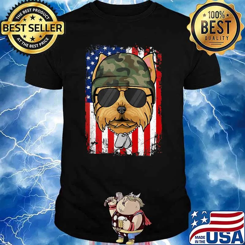 Yorkshire Terrier - Dog Veteran 4th of July T-Shirt