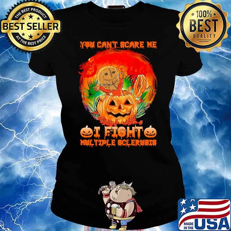 You can't scare me i fight multiple sclerusis pumpkin blood moon s Ladies tee