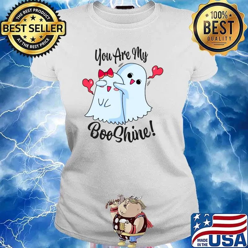 You're My Boo Shine Ghosts Heart Couples Halloween T-Shirt Ladies tee
