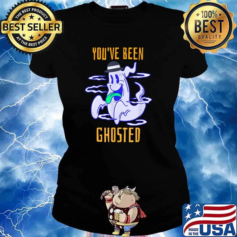 You've Been Ghosted Cute Halloween Trick or Treat Ghost T-Shirt Ladies tee