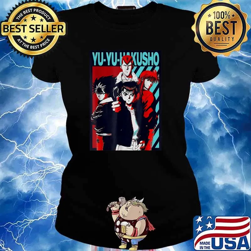 Yuyus Arts Hakushos Fan Anime Hiei Tee Arts Graphic Japanese T-Shirt Ladies tee