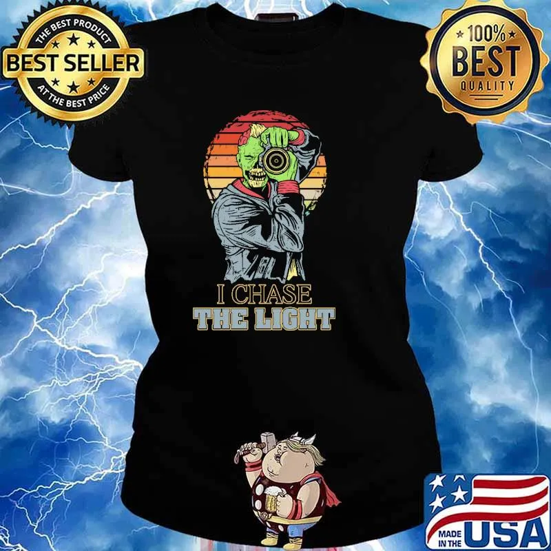Zombie photographer i chases the light for better photos gift vintage Shirt Ladies tee
