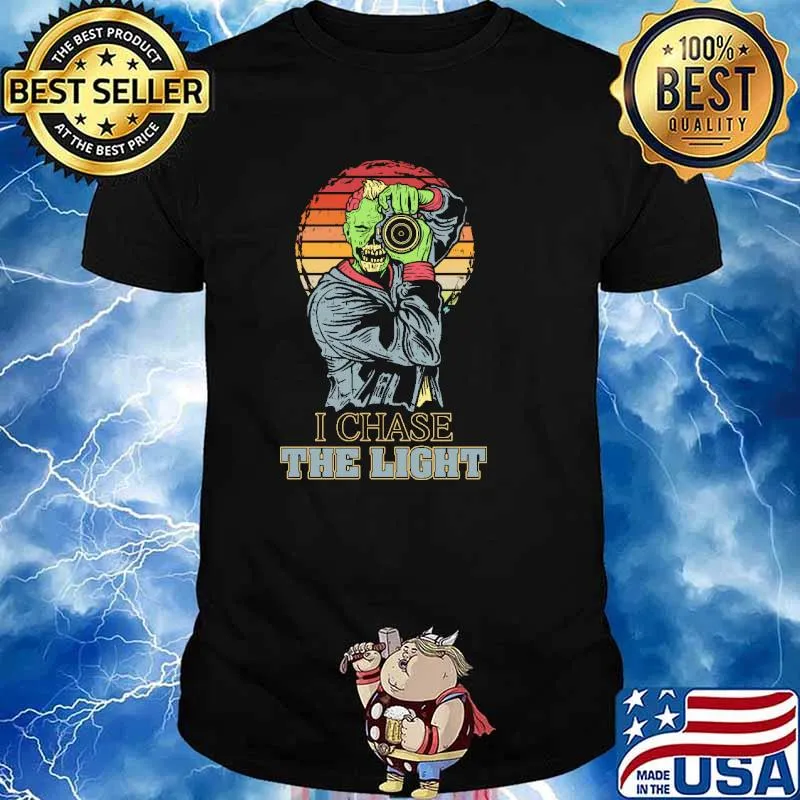 Zombie photographer i chases the light for better photos gift vintage Shirt