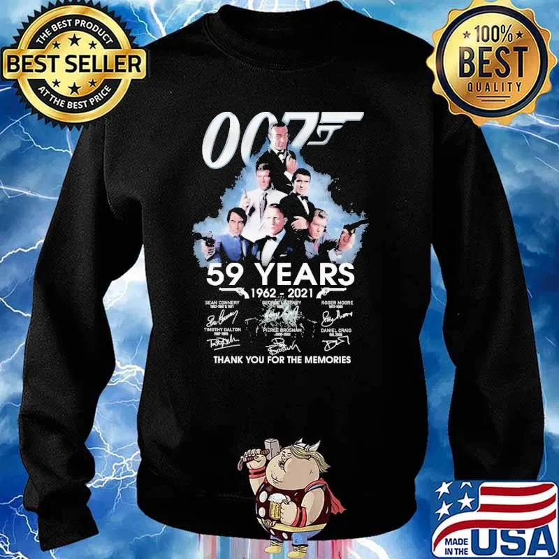007 59 Years 1962 2021 Thank You For The Memories Shirt Sweater