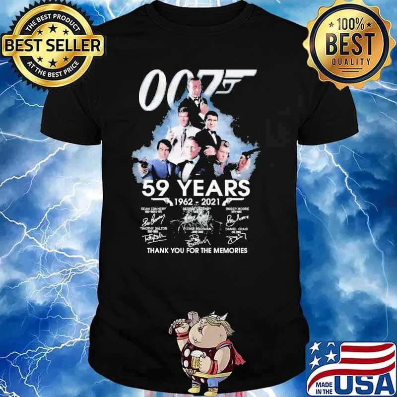 007 59 Years 1962 2021 Thank You For The Memories Shirt