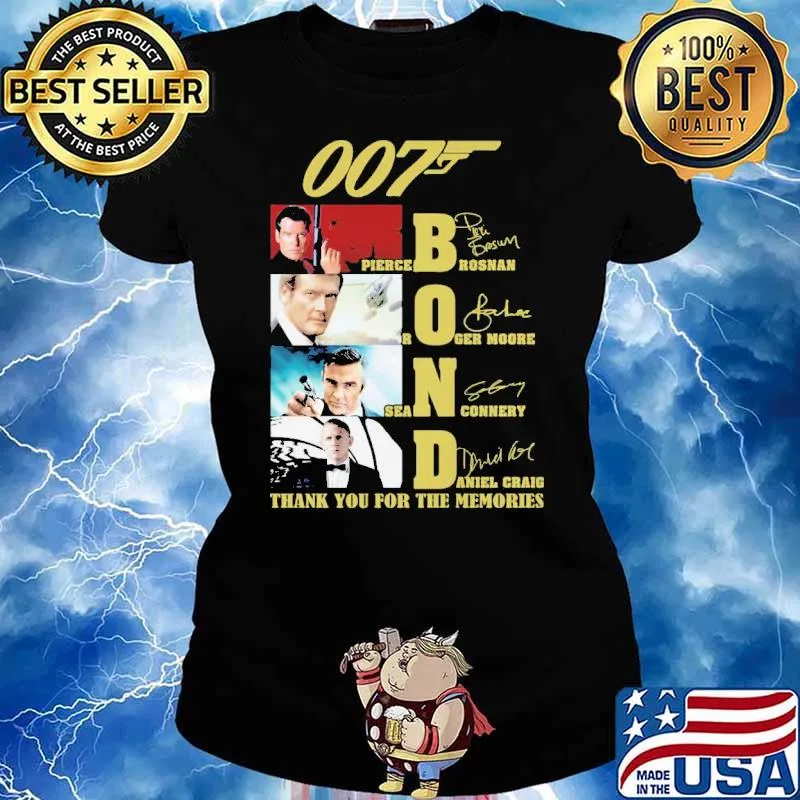 007 Bond Thank You For The Memories Shirt Ladies tee