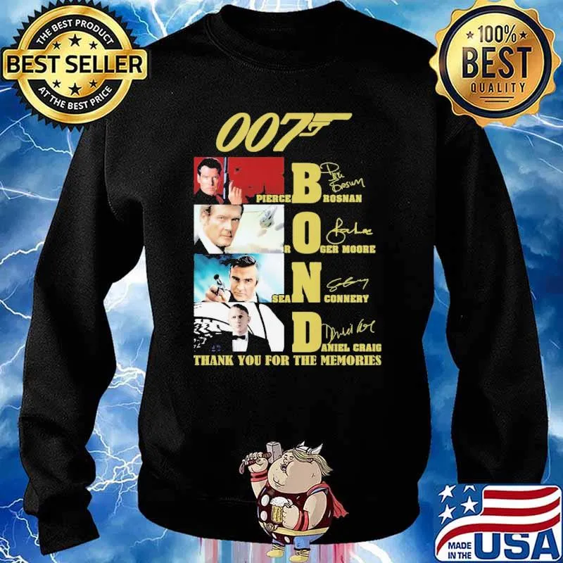 007 Bond Thank You For The Memories Shirt Sweater
