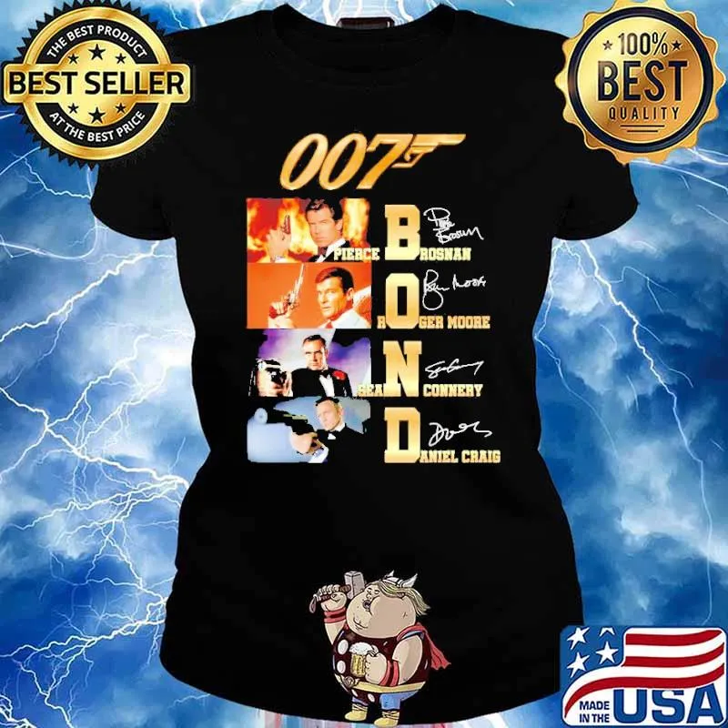 007 Pierce Brosnan Roger Moore Sean Connery Daniel Craig s Ladies tee