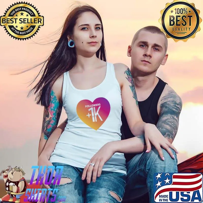 +1k Followers and infinity Likes For You Instagram Heart s Tank Top