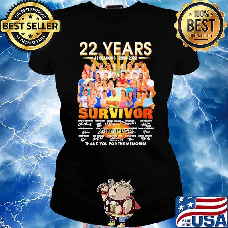 22 years 41 seasons 2000 2022 Survivor thank you for the memories s Ladies tee