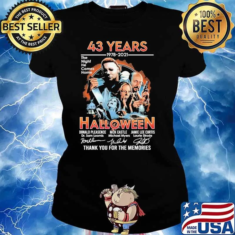 43 Years 1978 2021 Halloween Thank You For The Memories Shirt Ladies tee