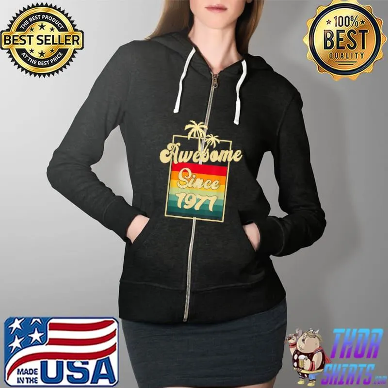 50 Year Old Gifts Vintage 1971 Limited Edition 50th Birthday T-Shirt Full Zip Hooded