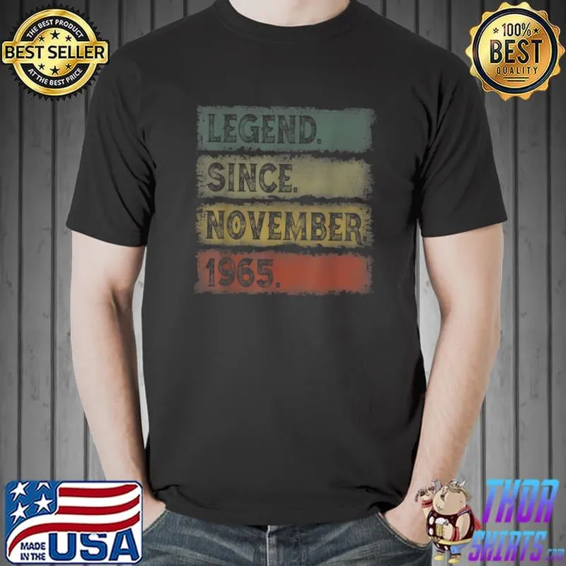 56th Birthday Gifts 56 Years Old Legend Since November 1965 T-Shirt