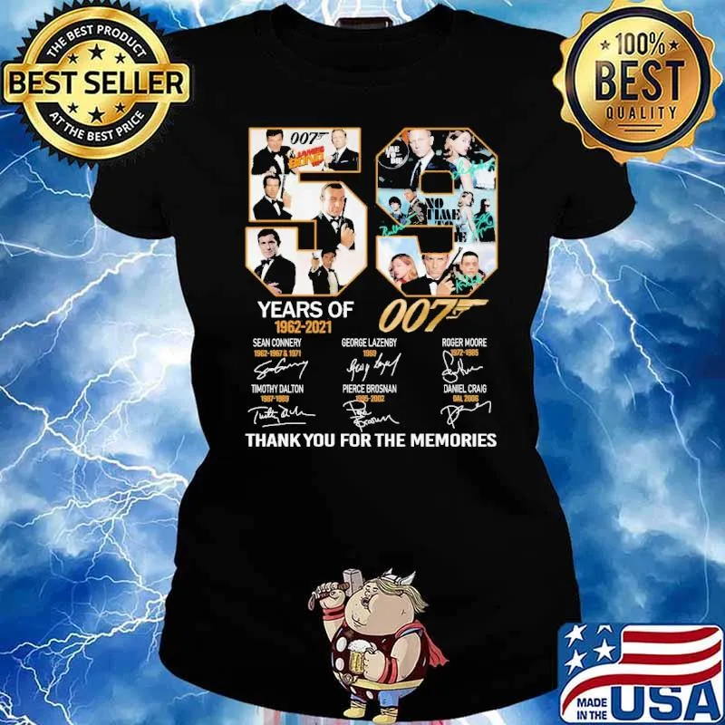 59 Years Of 1962 2021 007 Thank You For The Memories Shirt Ladies tee
