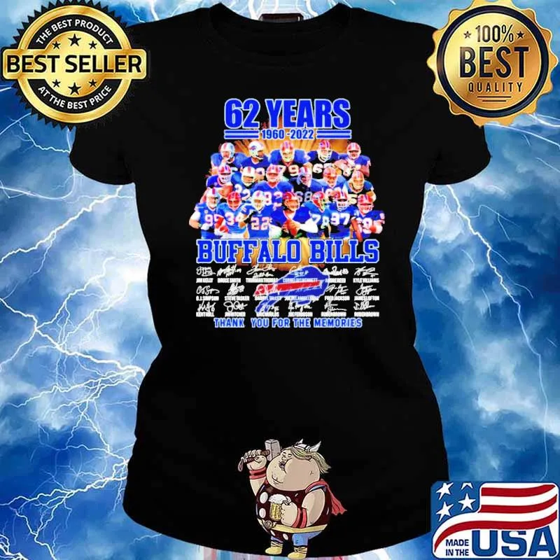 62 years 1960-2022 Buffalo Bills thank you for the memories s Ladies tee