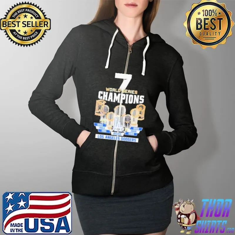 7 world series champions 2020 los angeles dodgers s Full Zip Hooded