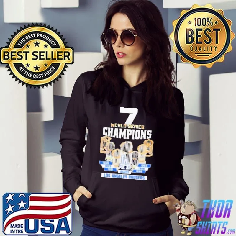 7 world series champions 2020 los angeles dodgers shirt