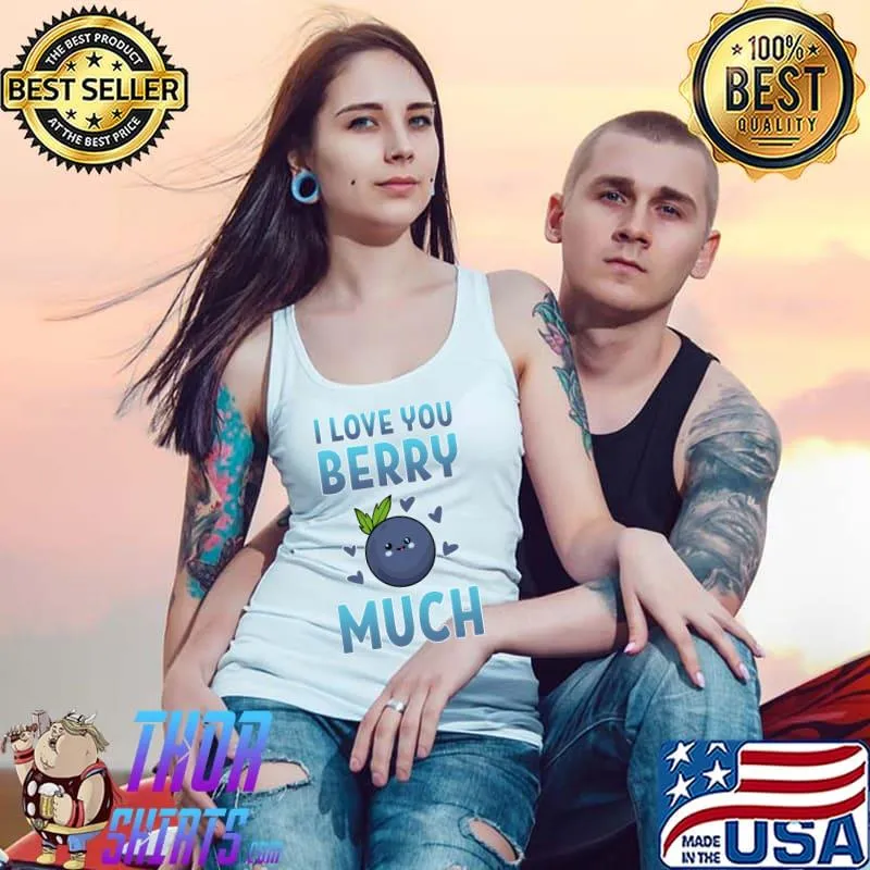 Acai Bowl I Love You Berry Much Acai Vegan Foods Superfood T-Shirt Tank Top