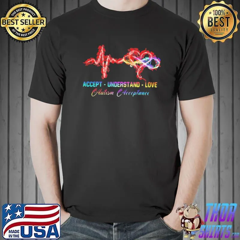 Accept Understand Love Autism Acceptance Shirt Unisex
