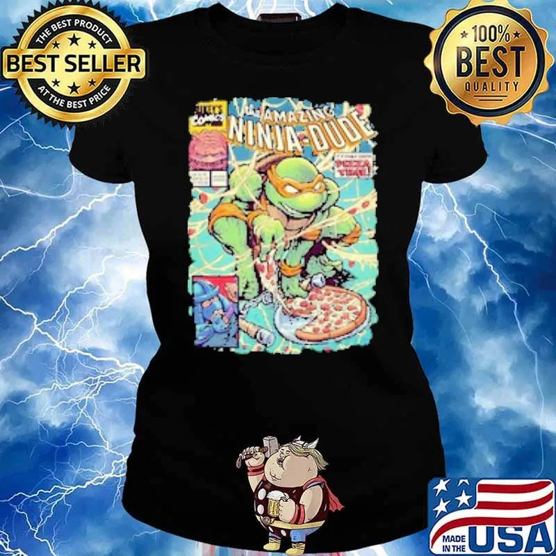 Amazing Nija Dude Turtle Shirt Ladies tee