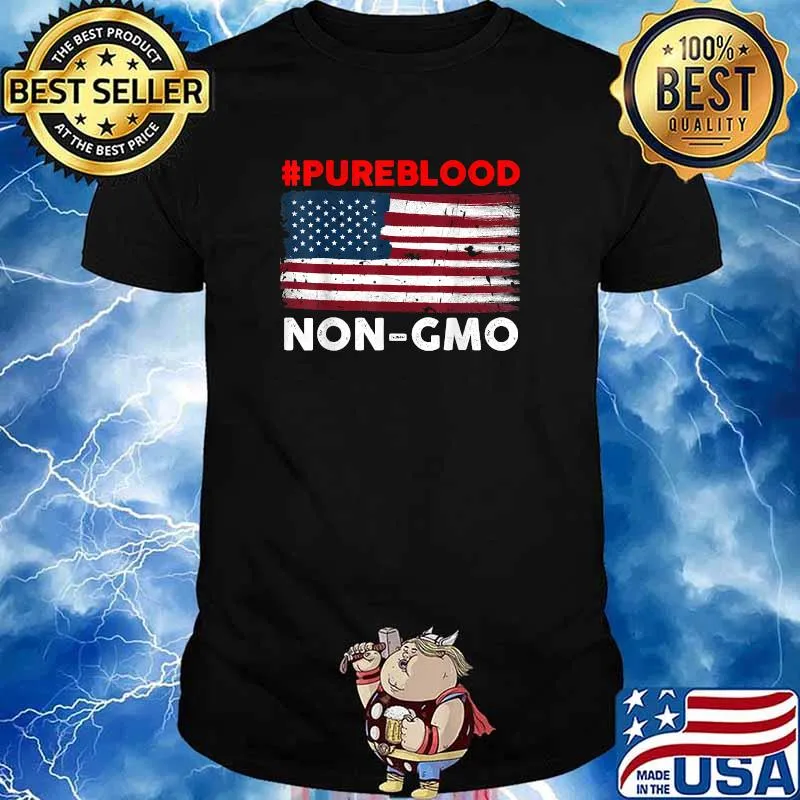 American flag pure blood non gmo T-Shirt