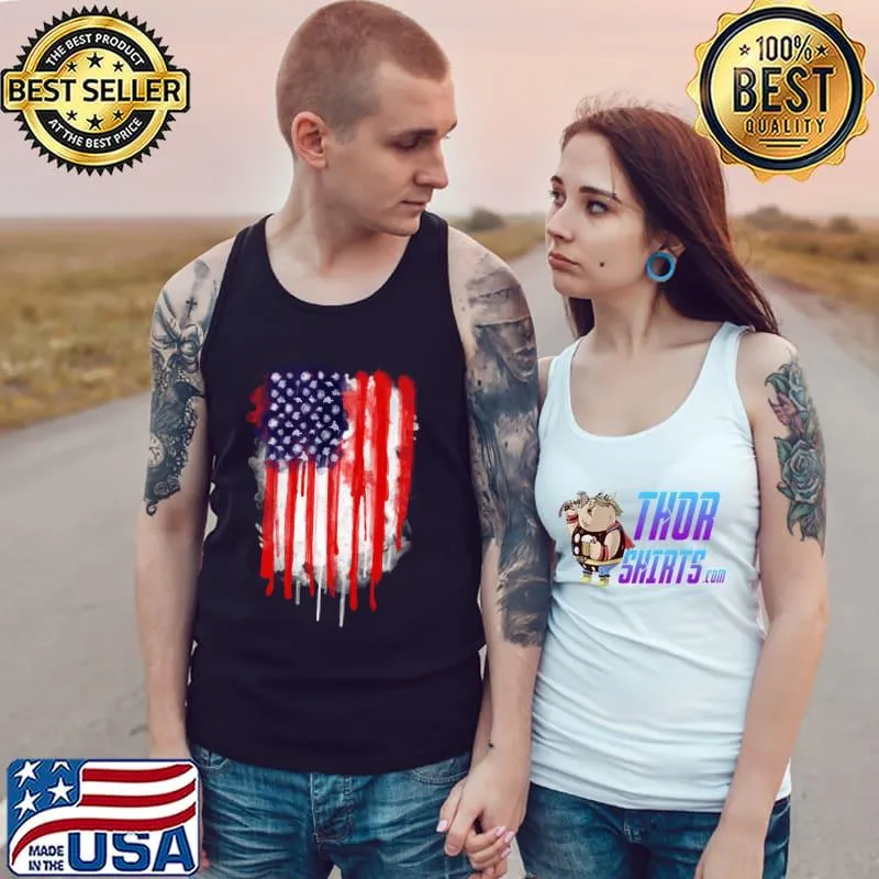 American Spatter Flag Nicklas Shirt Tank Top