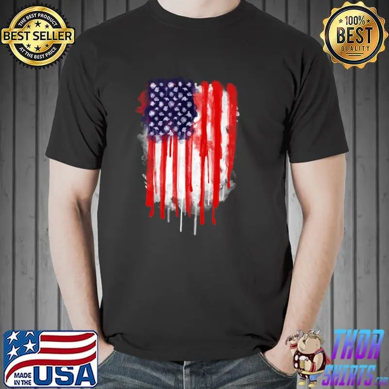 American Spatter Flag Nicklas Shirt Unisex