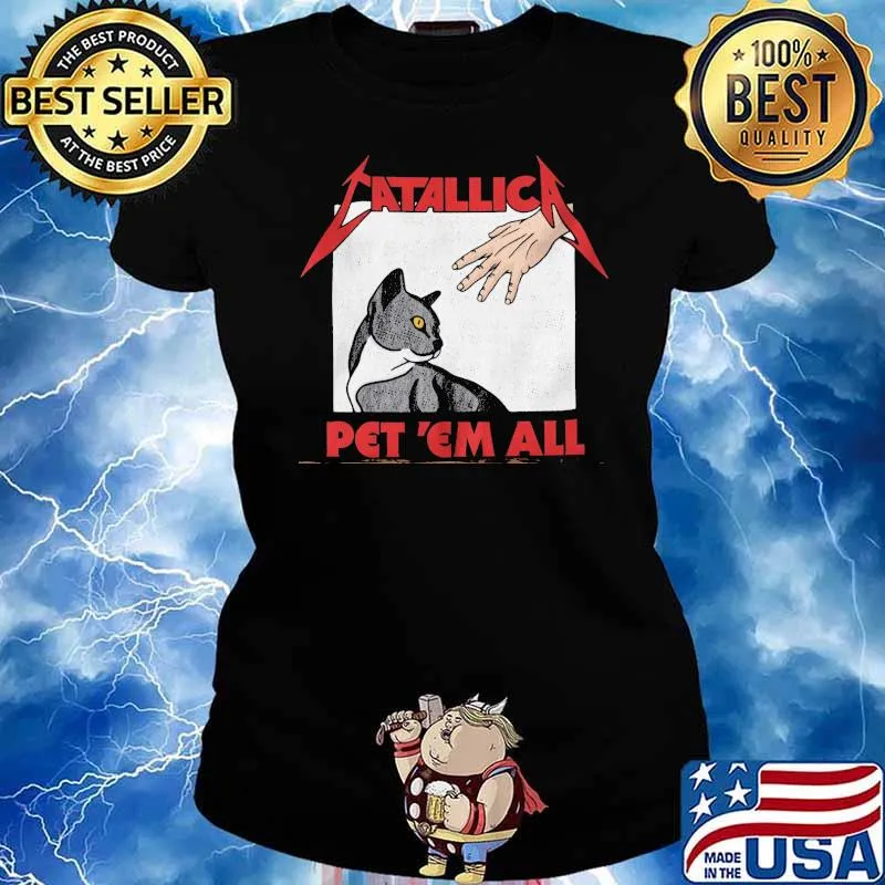 Atallic Pet 'Em All Cat Shirt Ladies tee
