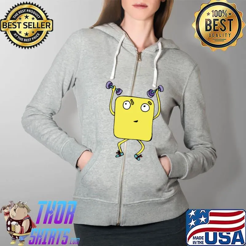 Athlete with dumbbells. Essential T-Shirt Full Zip Hooded