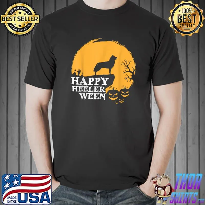 Australian Cattle Dog - Red or Blue Heeler Happy Halloween T-Shirt Unisex