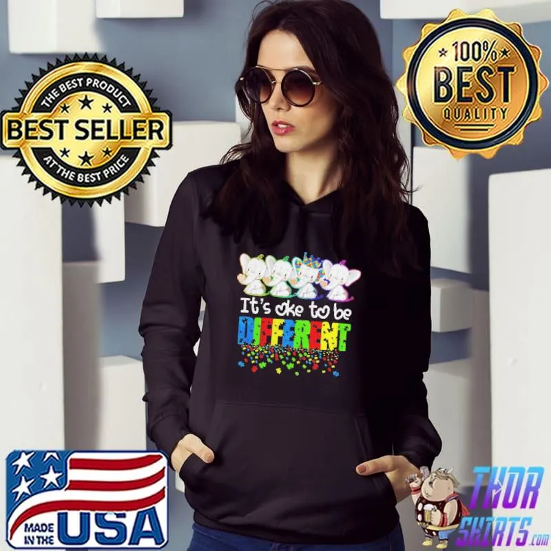 Autism Elephants It’s Ok To Be Different Awareness Shirt